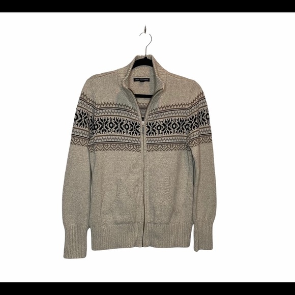 Lady Hathaway Printed Zip Up Knit Sweater Jacket - Picture 3 of 11